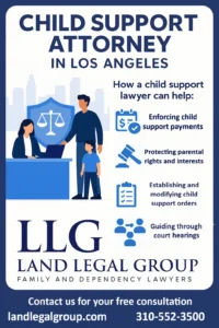 This infographic shows that Child Support Attorney Services in Los Angeles